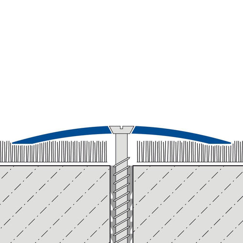 DURAL Übergangsprofil gebohrt UNIFLOOR STANDARD Edelstahl (V2A/430) silber eloxiert 100cm